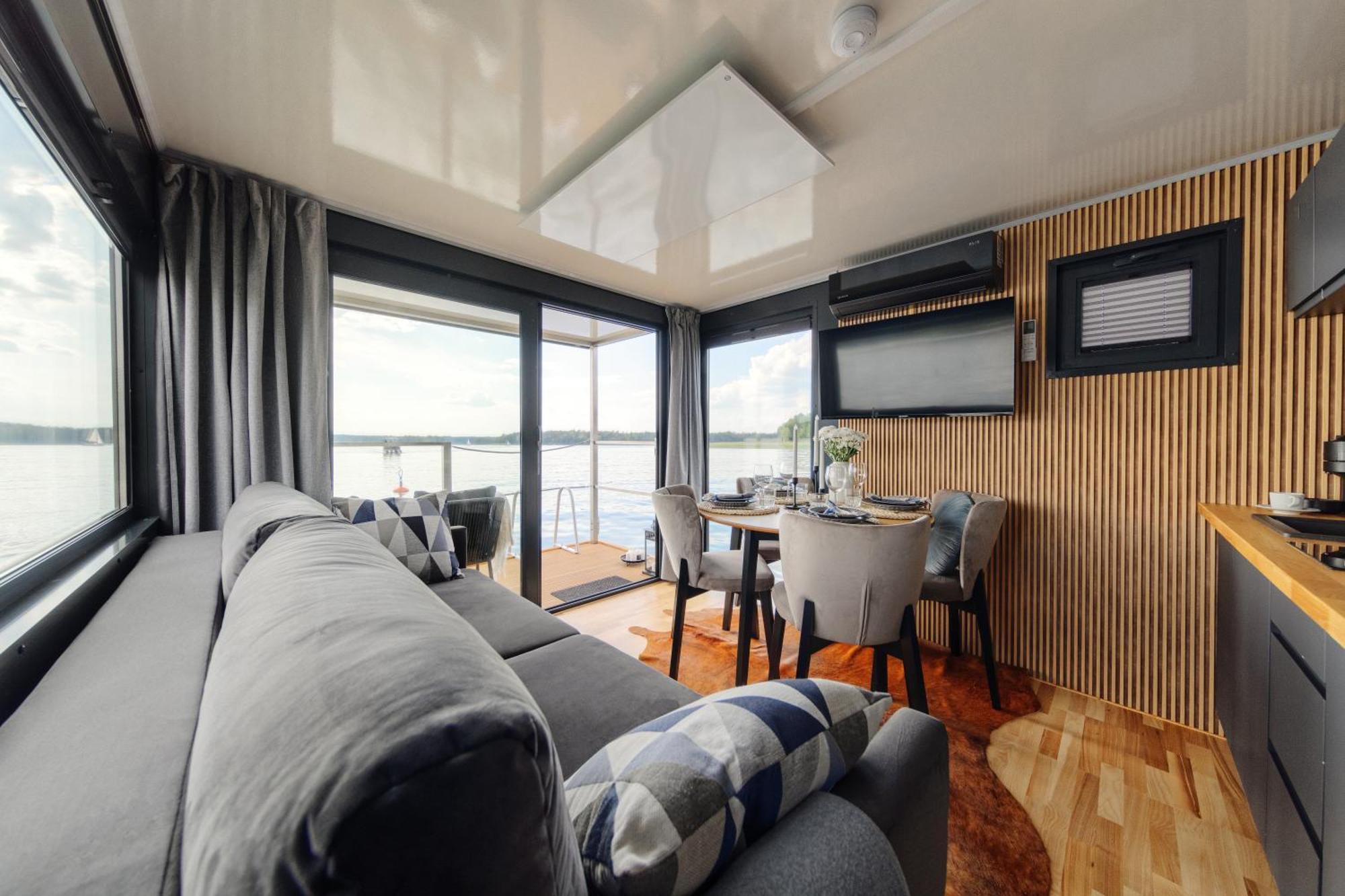 Domek Na Wodzie - Houseboat -Sauna, Taras Na Dachu, Dwie Sypialnie Mikołajki 外观 照片